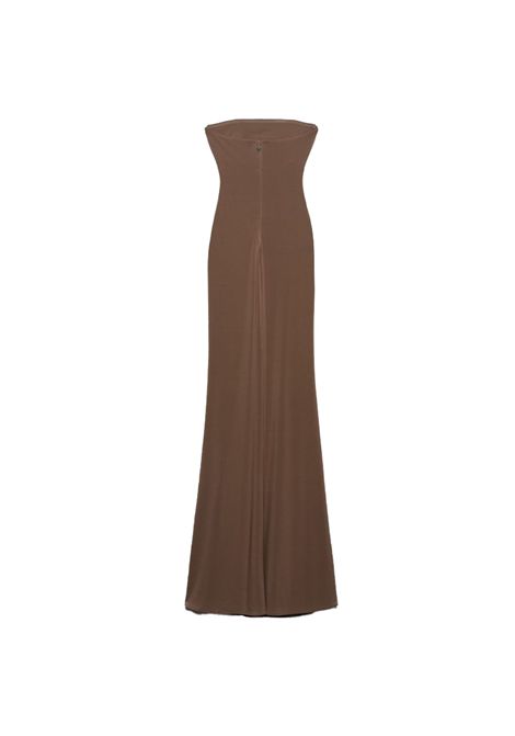 Abito Aniye by donna Demi 185788 Fango lungo tessuto stretch motivo cut out zip Aniye by | Abiti | 1857882422